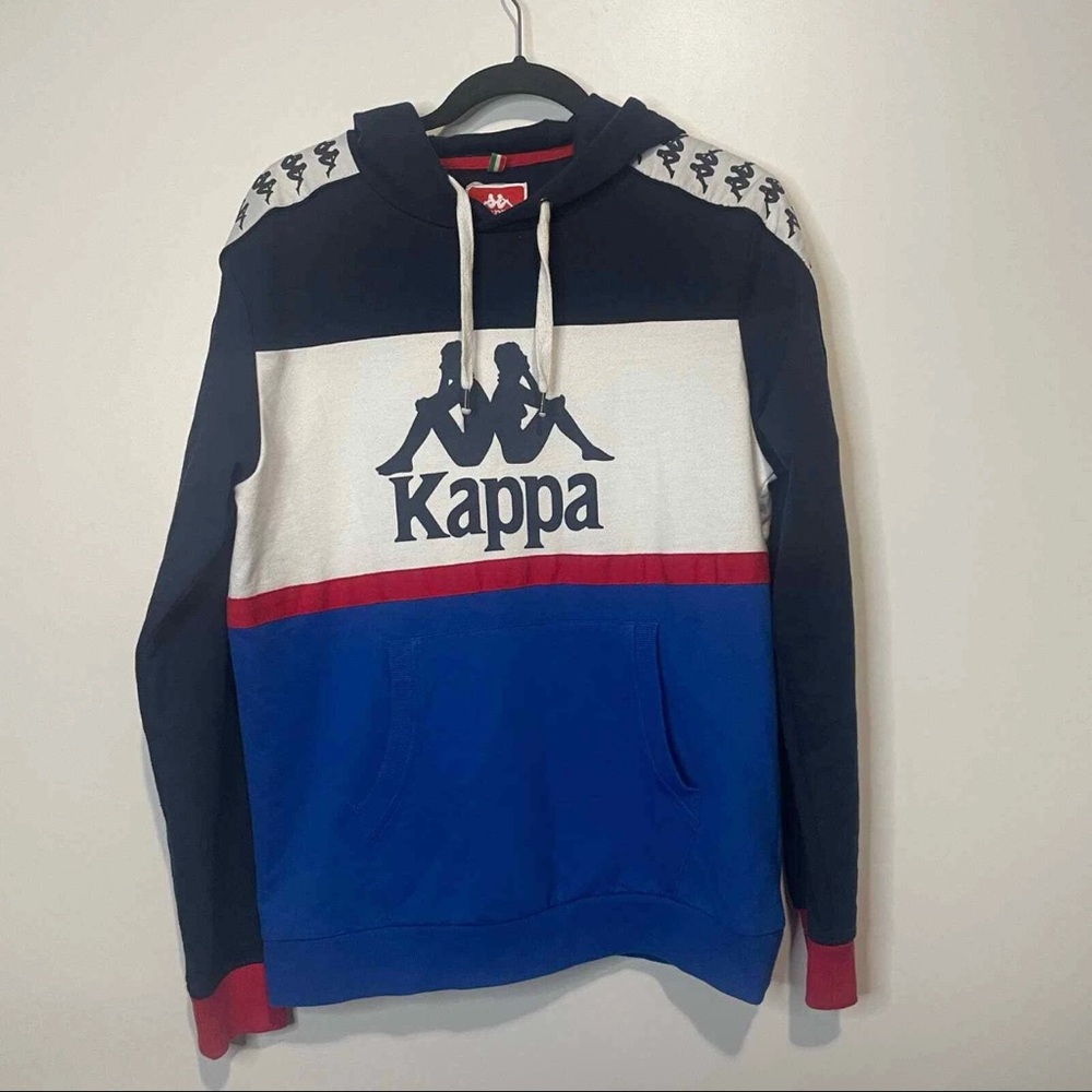 Kappa Men’s Red White & Blue Hoodie Sweatshirt Size Medium